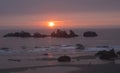 Sunset at the Oregon coast Royalty Free Stock Photo