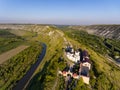 Sunset in Orhei, Republic of Moldova, Aerial view Royalty Free Stock Photo