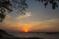 Sunset on the Orinoco River, Ciudad Bolivar, Venezuela Royalty Free Stock Photo