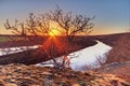 Sunset on the Osage River Royalty Free Stock Photo
