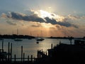 Sunset on the Outer Banks in North Carolina Royalty Free Stock Photo