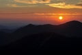 Sunset over the Adirondack Mountains, New York, USA Royalty Free Stock Photo