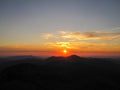 Sunset over the Adirondack Mountains, New York, USA Royalty Free Stock Photo