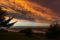 Sunset Over Admiralty Inlet, Washington Royalty Free Stock Photo