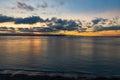 Sunset over Admiralty Inlet, Washington, United States Royalty Free Stock Photo