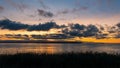 Sunset over Admiralty Inlet, Washington, United States Royalty Free Stock Photo