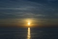 Sunset over Adriatic Sea in Croatia Royalty Free Stock Photo