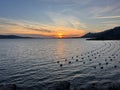 Sunset over the Adriatic Sea and the Velebit Canal, Croatia - Zalazak sunca nad jadranskim morem i velebitskim kanalom