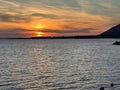 Sunset over the Adriatic Sea and the Velebit Canal, Croatia - Zalazak sunca nad jadranskim morem i velebitskim kanalom
