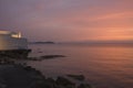 Sunset over Aegean sea Royalty Free Stock Photo