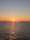 Sunset over Aegean sea Royalty Free Stock Photo