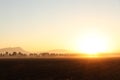 Sunset over an African Farm Royalty Free Stock Photo