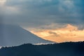 Sunset over Agua volcano, Antigua, Guatemala