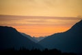 Sunset over Alaskan valley Royalty Free Stock Photo