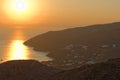 Sunset over Amorgos island