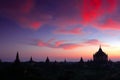 Sunset Over Ananda Temples, Myanmar