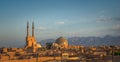 Sunset over ancient city of Yazd, Iran Royalty Free Stock Photo