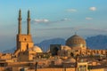 Sunset over ancient city of Yazd, Iran Royalty Free Stock Photo