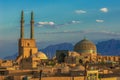 Sunset over ancient city of Yazd, Iran Royalty Free Stock Photo