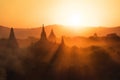 Sunset Over Bagan, Myamar Burma Royalty Free Stock Photo