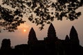 Sunset over Angkor Wat Royalty Free Stock Photo