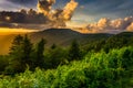 Sunset over the Appalachian Mountains from Caney Fork Overlook o Royalty Free Stock Photo