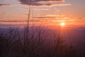 Sunset over the Mountains on the Cherohala Skyway, Tennessee and North Carolina