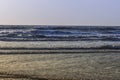 Sunset over Arabian sea, Indian ocean, on Arambol beach, Goa, In Royalty Free Stock Photo