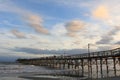 Sunset over the Atlantaic ocean pier..