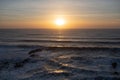 Sunset over the Atlantic near Bude, Cornwall Royalty Free Stock Photo