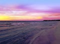 Sunset over Atlantic Ocean in Varadero, Cuba Royalty Free Stock Photo