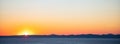 Sunset over Attica, clear blue orange color sky background, Kea island, Greece Royalty Free Stock Photo