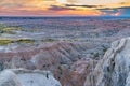 Sunset over Badlands National Park Royalty Free Stock Photo