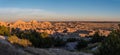 Sunset over Badlands National Park, South Dakota Royalty Free Stock Photo