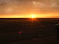 Sunset over the Badlands of South Dakota Royalty Free Stock Photo