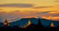 Sunset over Bagan Royalty Free Stock Photo
