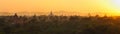 Sunset over bagan,myanmar Royalty Free Stock Photo