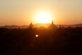 Sunset over bagan Royalty Free Stock Photo