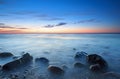 Sunset over the Baltic sea Royalty Free Stock Photo