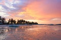 Sunset over the beach at Bantayan Island, Philippines Royalty Free Stock Photo