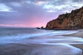 Sunset over the beach at Crescent Bay in Laguna Beach Royalty Free Stock Photo