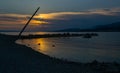 Sunset Over Beach in Klenovica Royalty Free Stock Photo