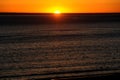 Sunset over the beach in Los Angeles, California Royalty Free Stock Photo