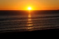 Sunset over the beach in Los Angeles, California Royalty Free Stock Photo
