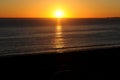 Sunset over the beach in Los Angeles, California Royalty Free Stock Photo