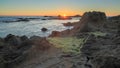 Sunset over Bean Hollow State Beach, Pescadero, California, USA Royalty Free Stock Photo