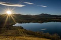 Sunset Over Bear Creek Lake Royalty Free Stock Photo