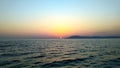 Sunset over the beautiful blue sea Royalty Free Stock Photo