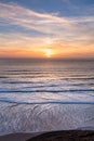 Sunset over the beautiful North Cornwall Coast Royalty Free Stock Photo