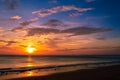 A stunning sunset over the beautiful waters of Koh Lanta, Krabi, Thailand